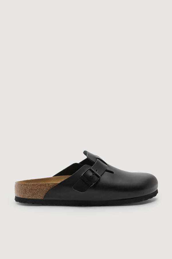 Birkenstock Boston Black Smooth Leather-1
