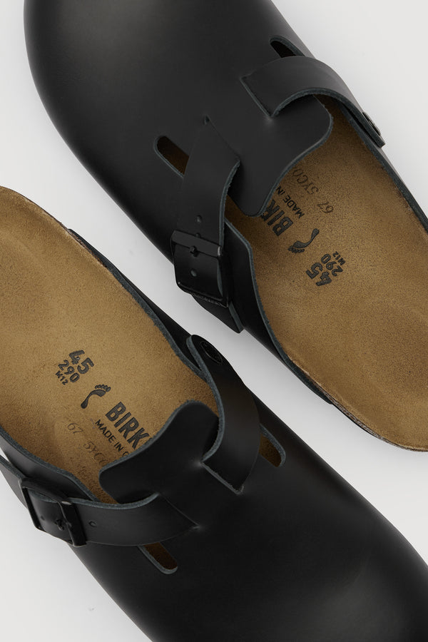 Birkenstock Boston Black Smooth Leather-3
