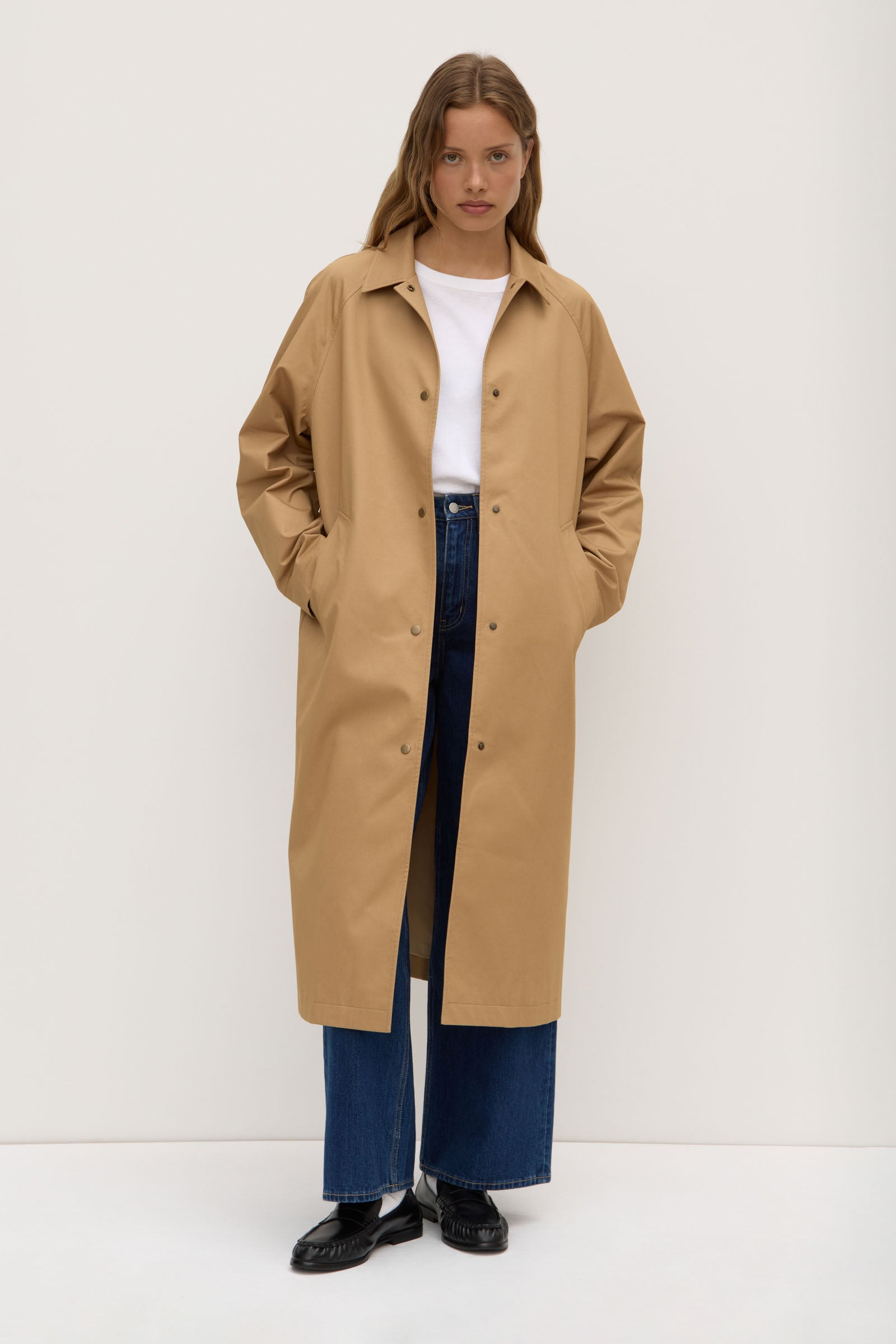 Womens Blair Car Coat Fawn Assembly Label - Main Image