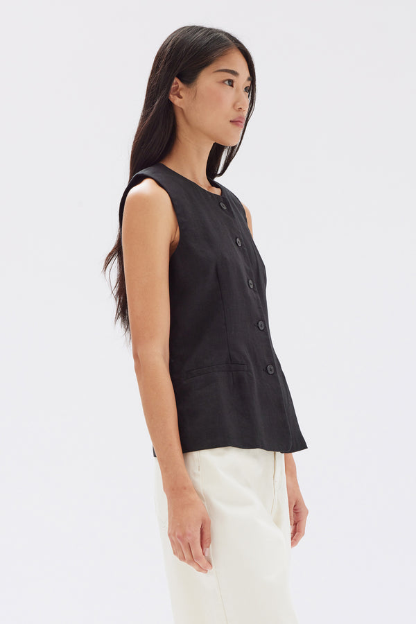 Re-Worn Calla Linen Top