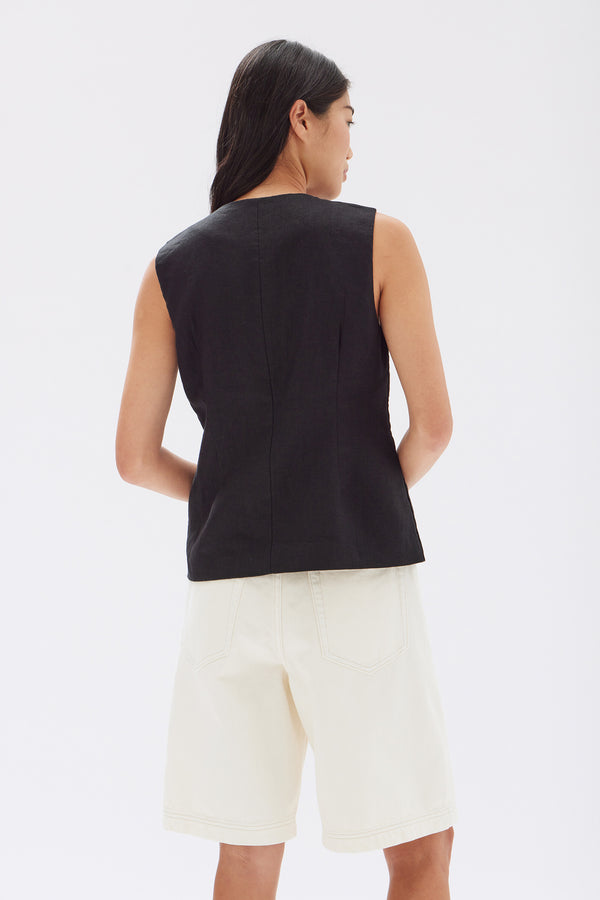 Re-Worn Calla Linen Top