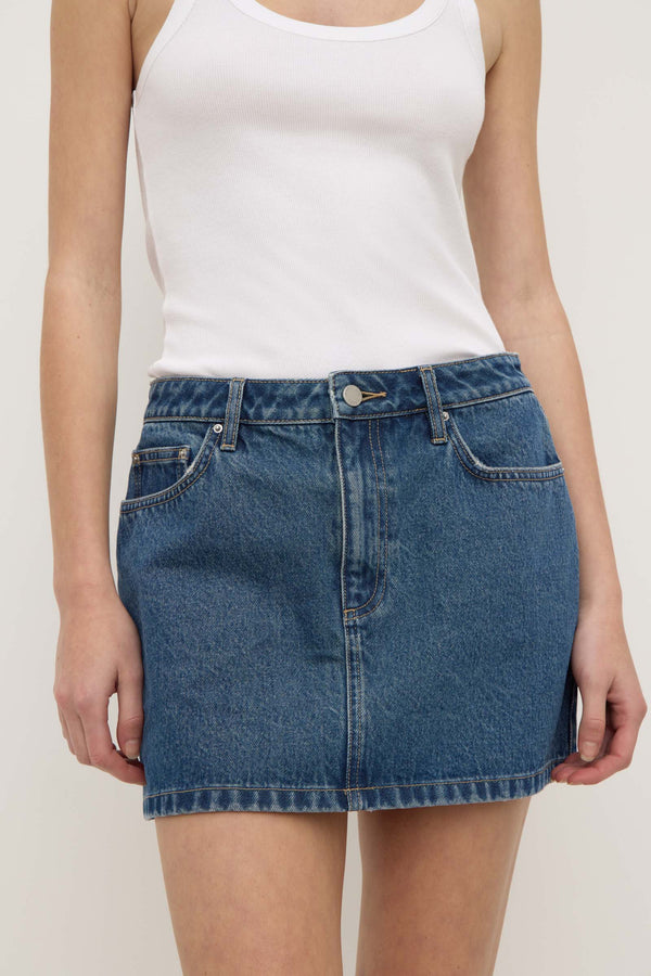Re-Worn Callista Denim Mini Skirt