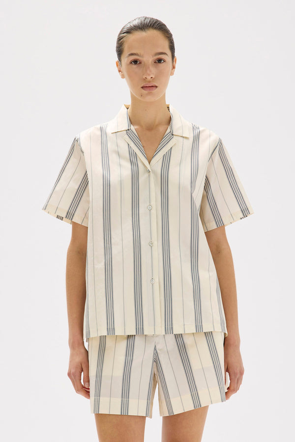 Capri Stripe Short Sleeve Shirt