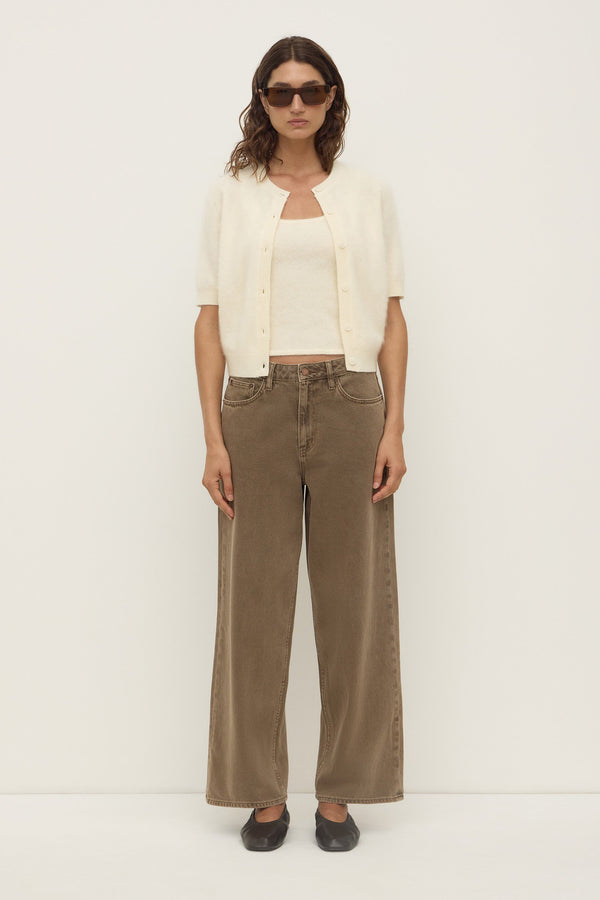 Re-Worn Carina Merino Wool Short Sleeve Cardigan