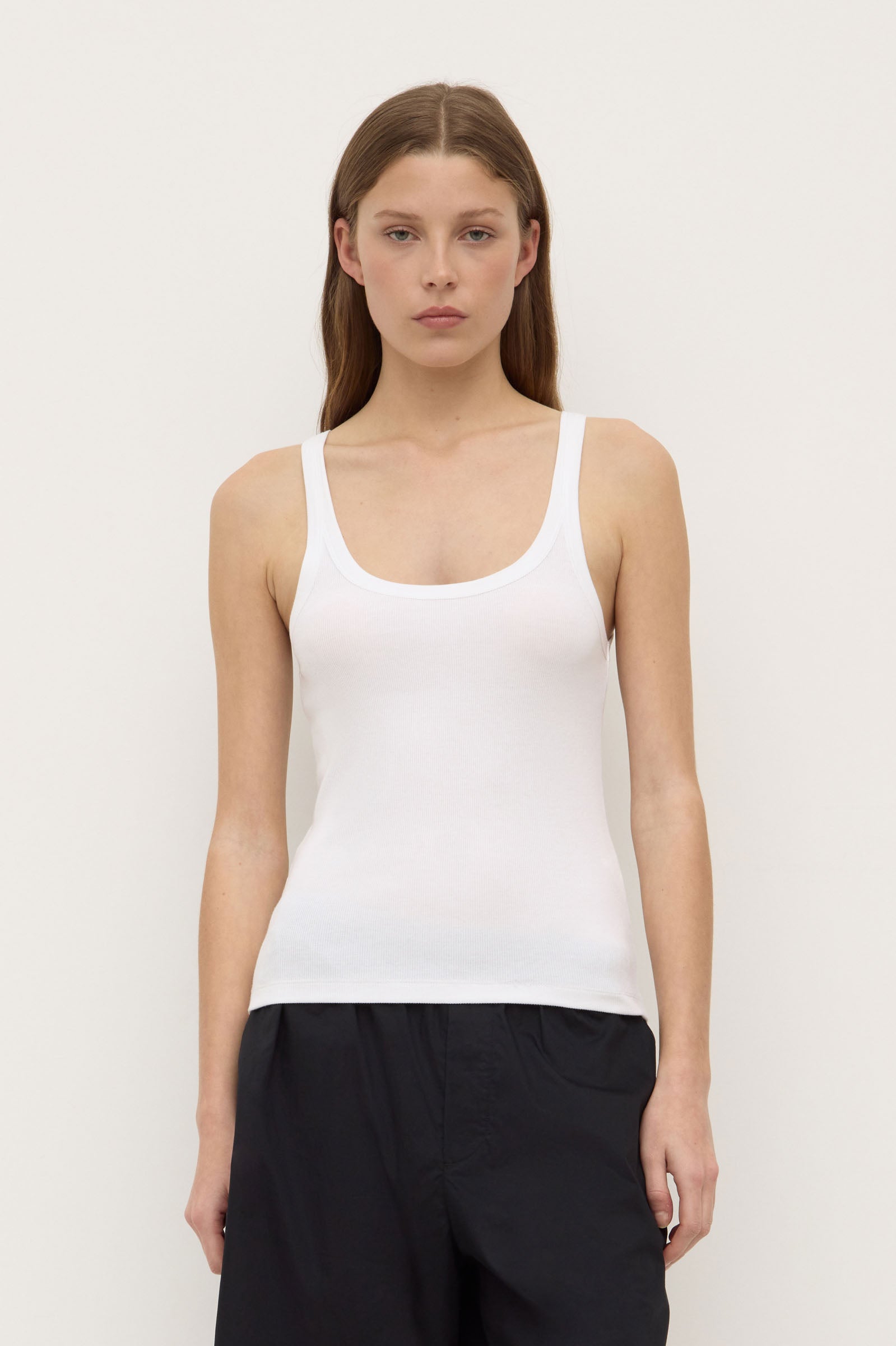 ロンハーマン　Bare Rib Tank Top タンクトップ　ホワイト　XS 新品】ロンハーマン ヴィンテージ リブタンクトップ ホワイトXS - メルカリ