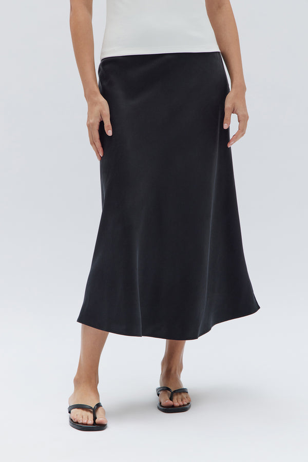 Ena Silk Skirt Black | Assembly Label Womens Skirts