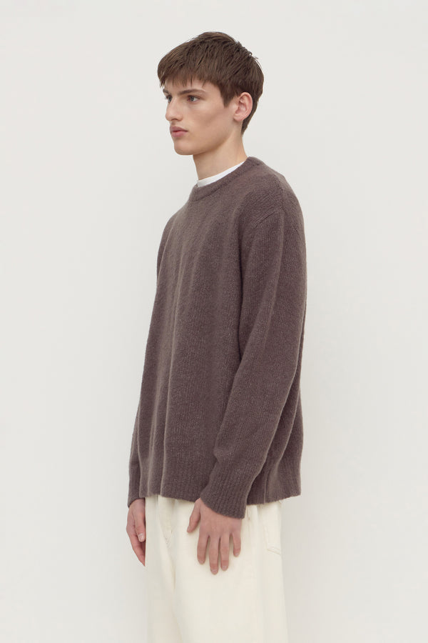 Dover Boucle Knit Cashmere Crew