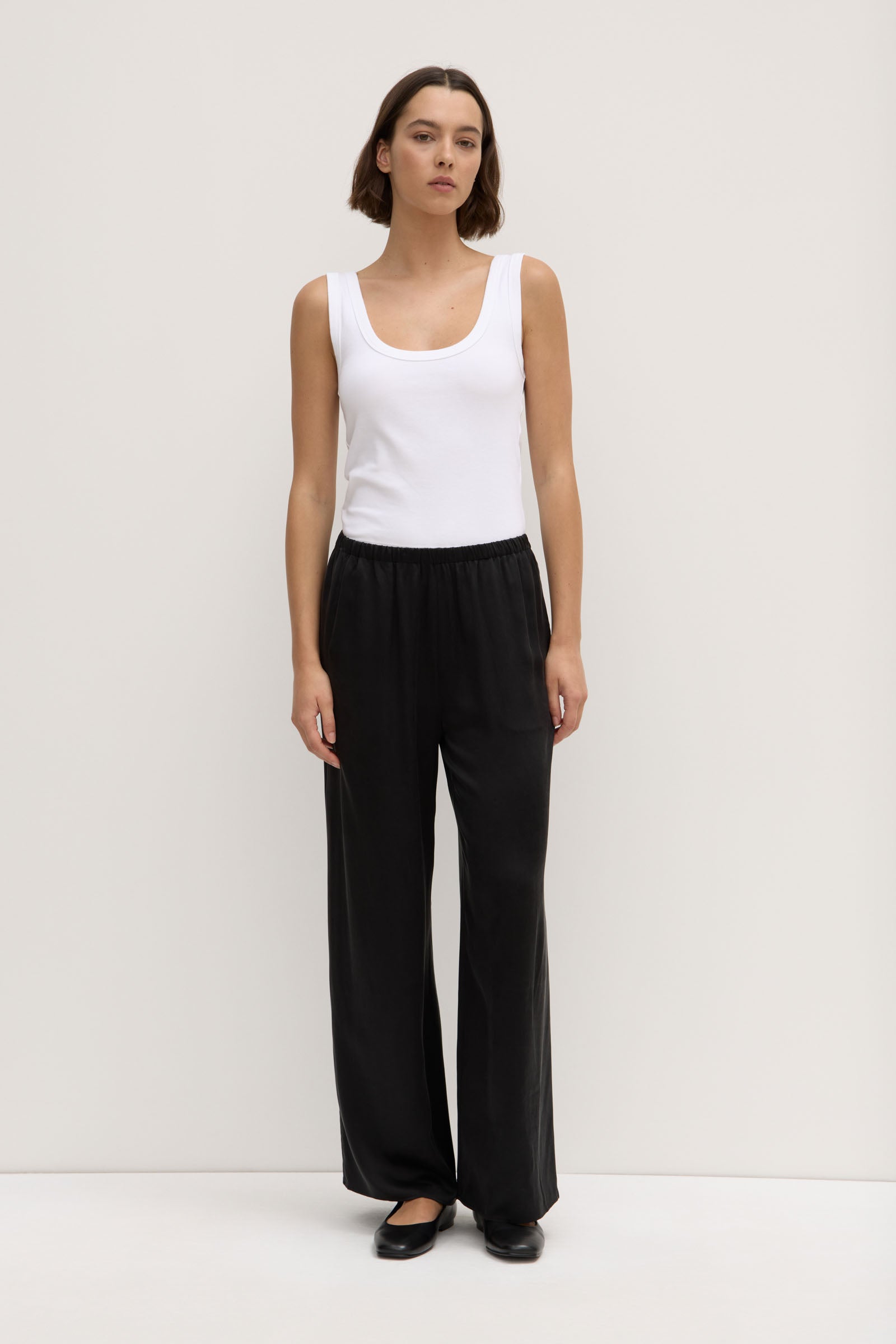 Womens Ena Silk Pant Black | Assembly Label