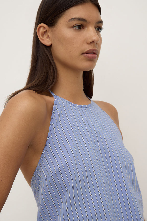 Re-Worn Erina Stripe Halter Top