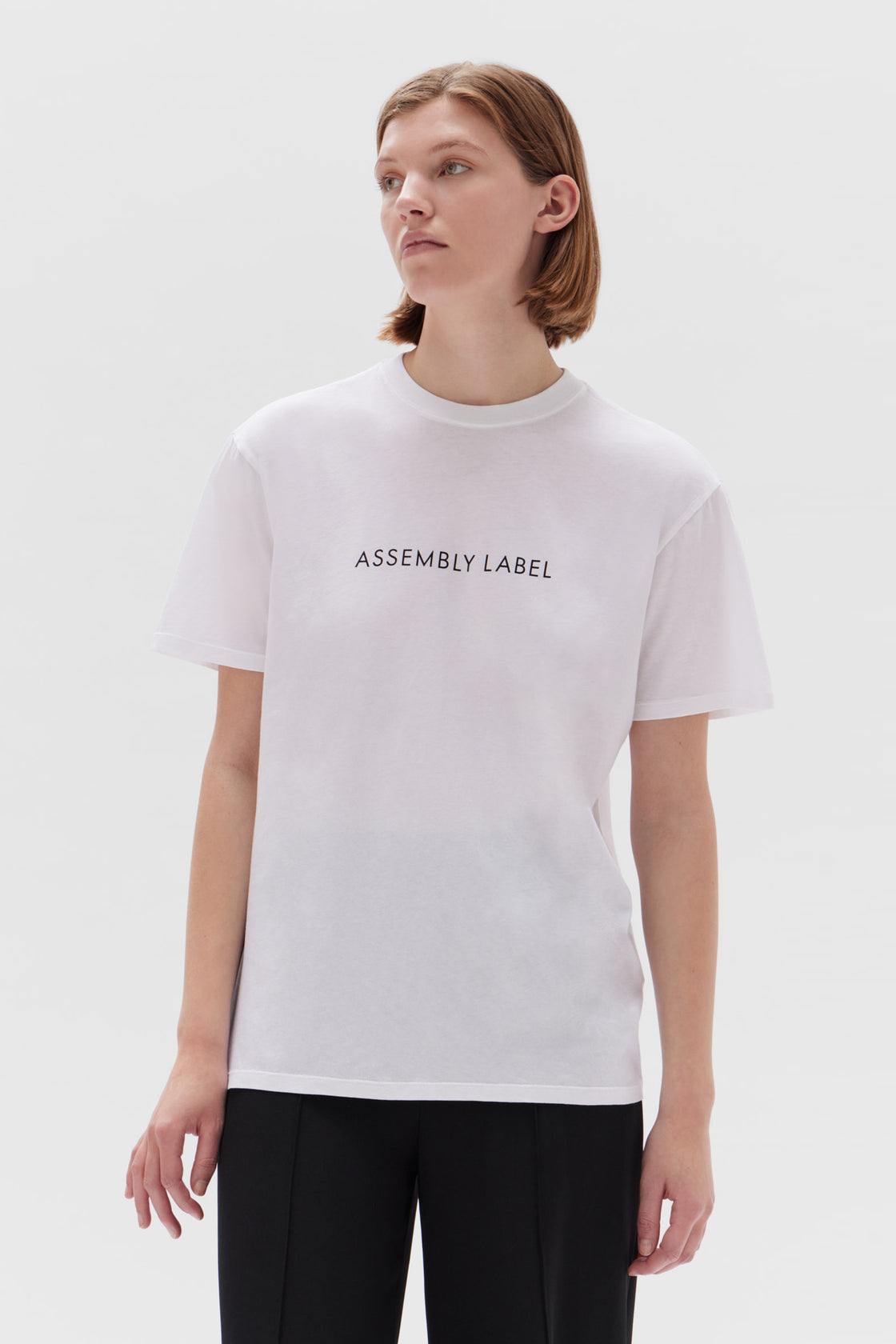 Womens Everyday Organic Logo Tee White | Assembly Label