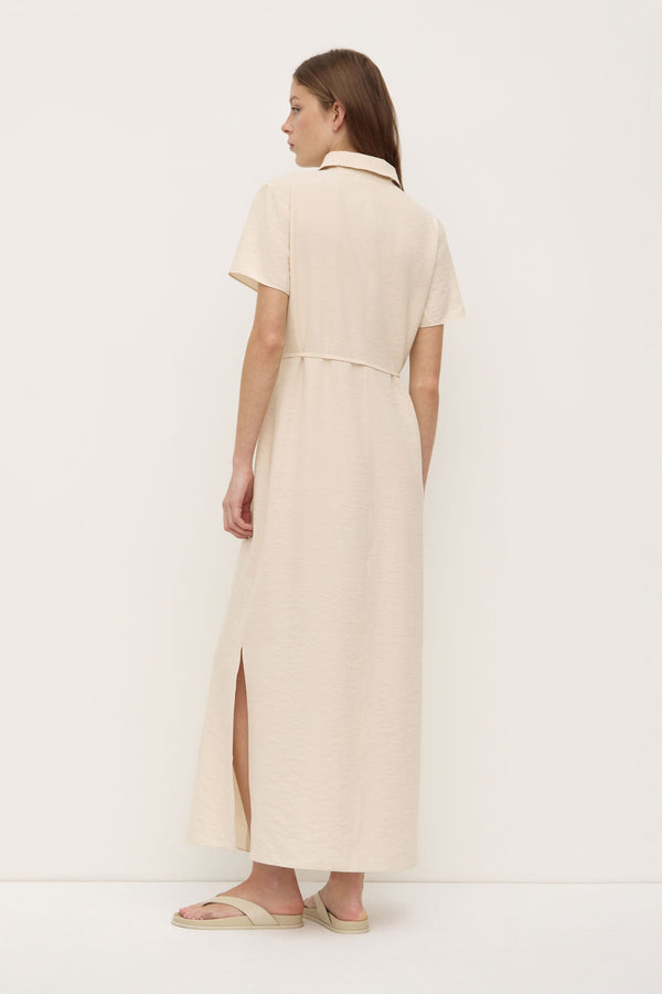 Re-Worn Heather Silk Blend Shirt Dress