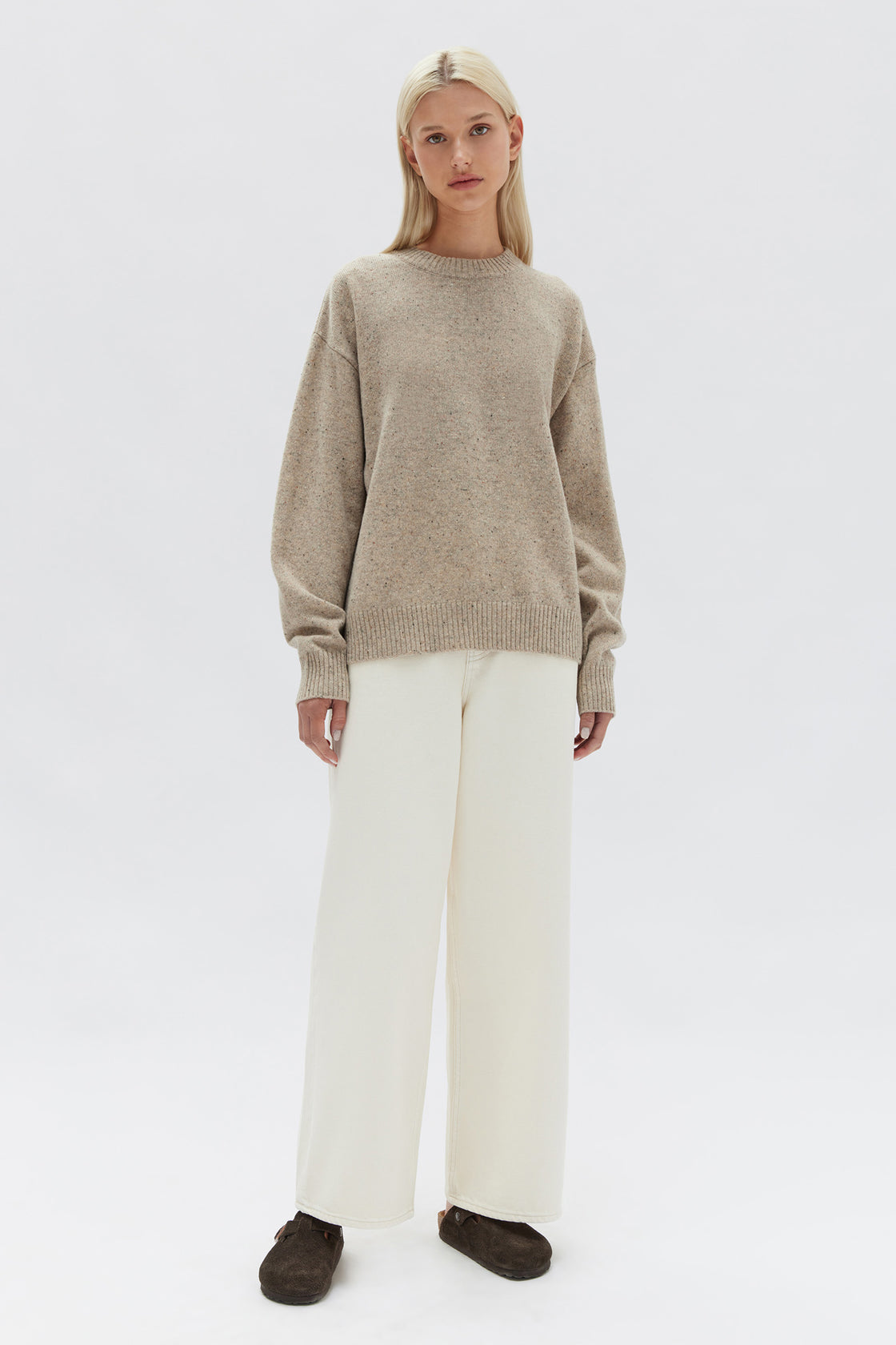 Womens Iris Knit Stone Marle | Assembly Label