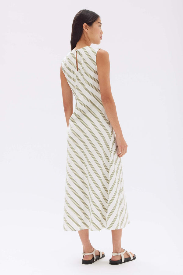 Re-Worn Isola Stripe Midi Dress