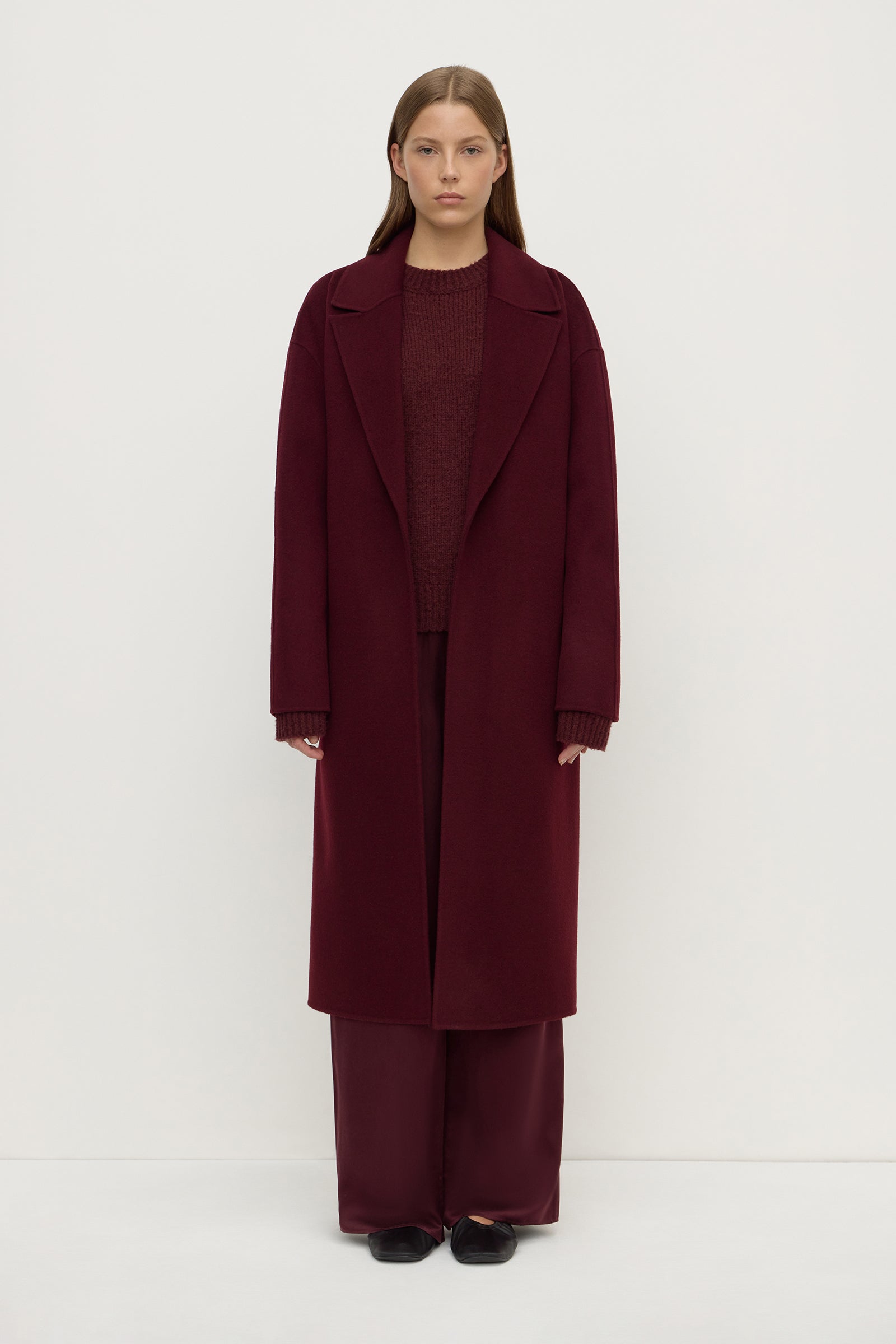 Womens Ivy Wool Coat Merlot | Assembly Label