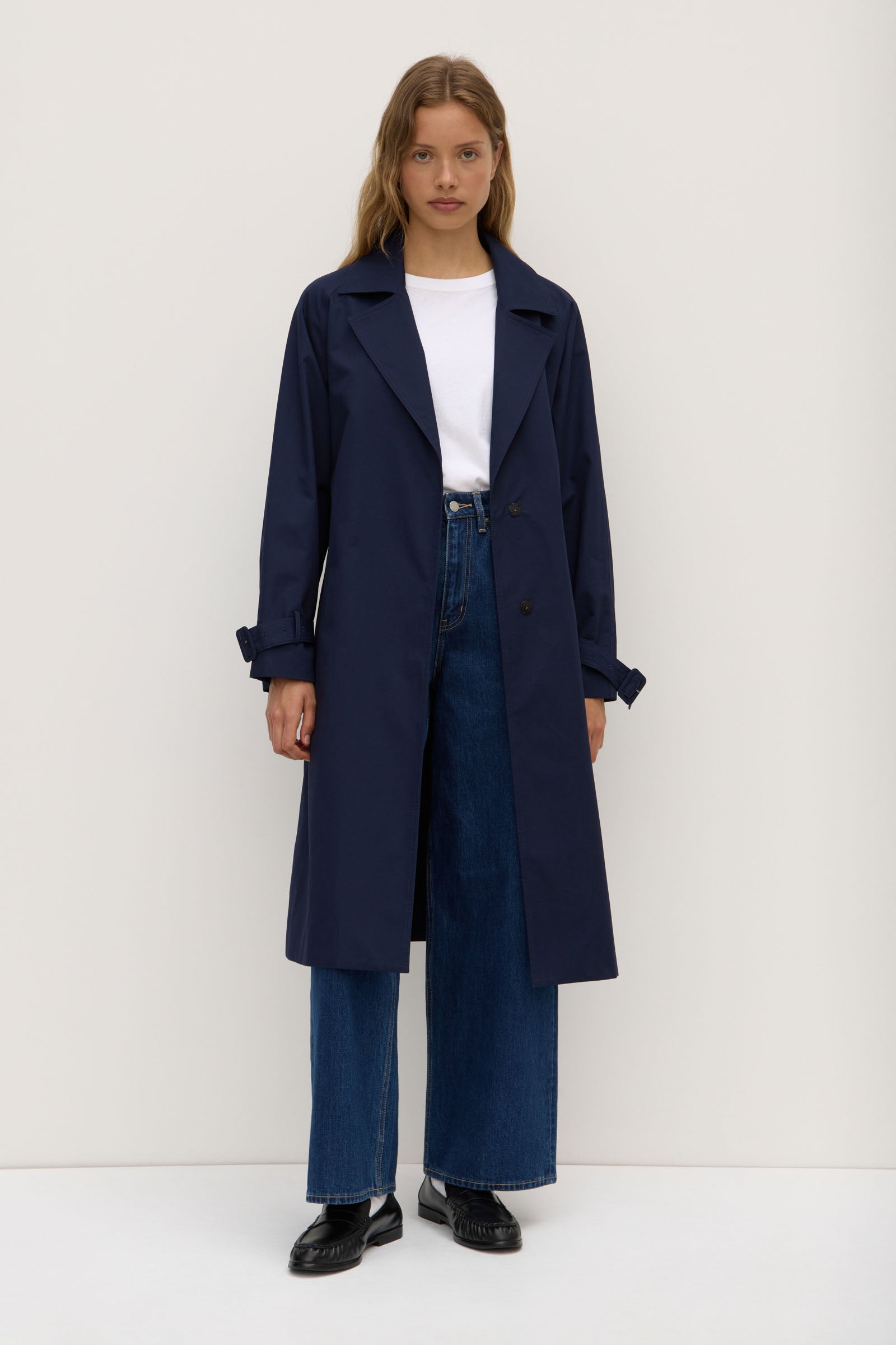 Womens Kallina Trench Coat Ink Assembly Label