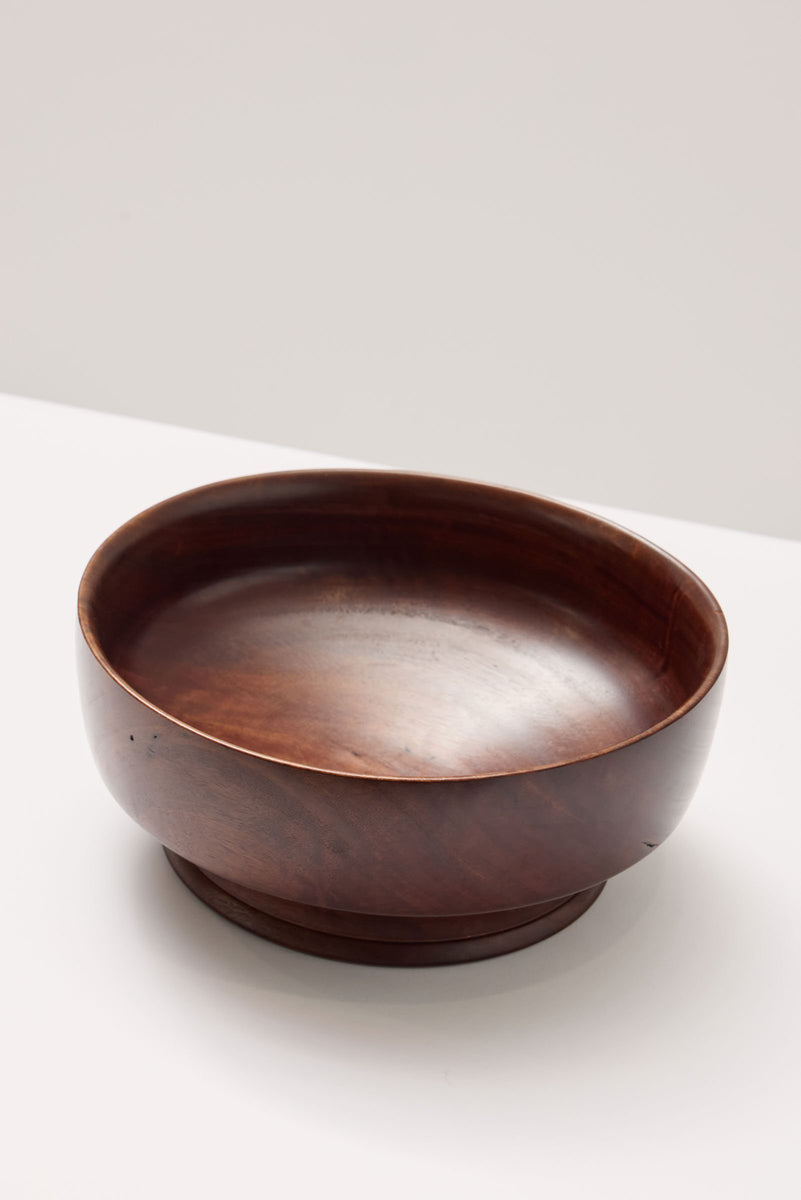 Large Red Wood Bowl | Assembly Label