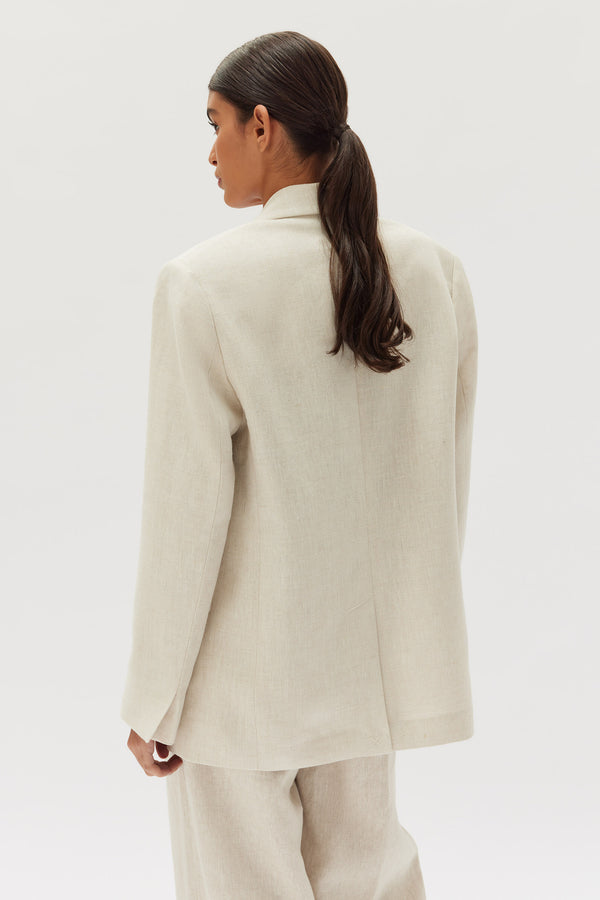 Leila Linen Jacket Oat | Assembly Label Womens Jackets