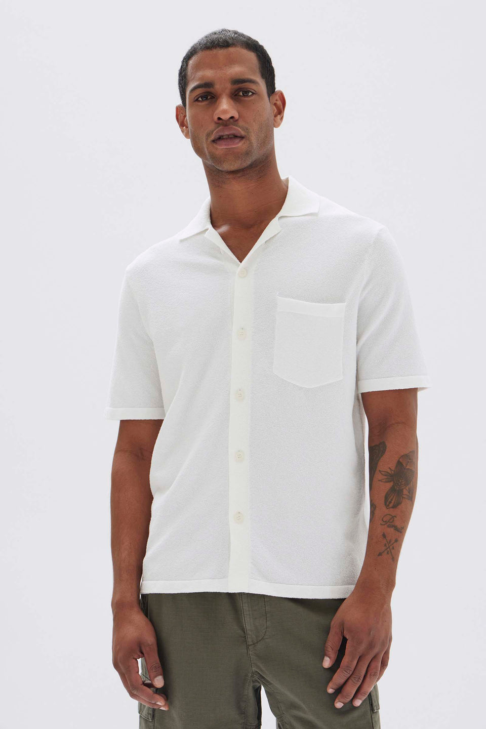Assembly Label Rosco Long Sleeve Shirt - Antique White