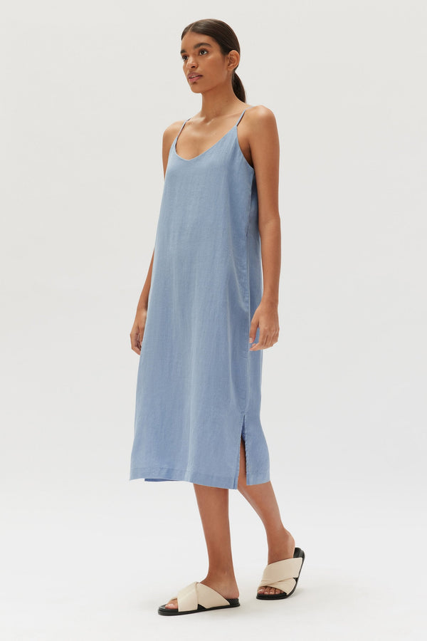 Re-Worn Womens Linen Slip Dress