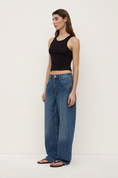 Maison Jules Womens Basic Mid Rise Leggings Blue Size Small main image 0