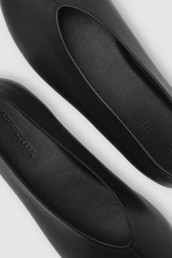 Maeve Leather Ballet Flat Black-3