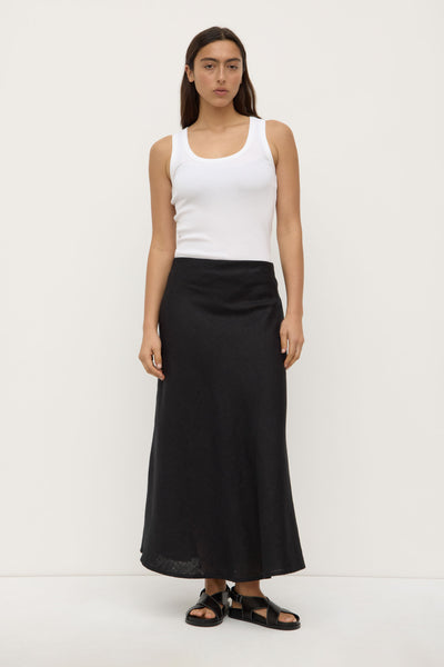 Melody_Linen_Bias_Skirt_Black_
