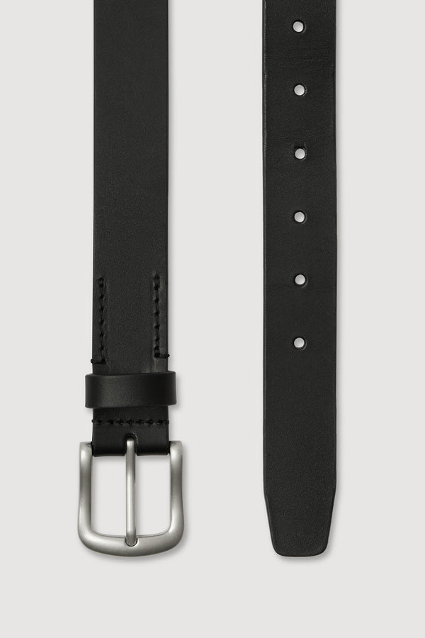 Mens Leather Belt Black-2