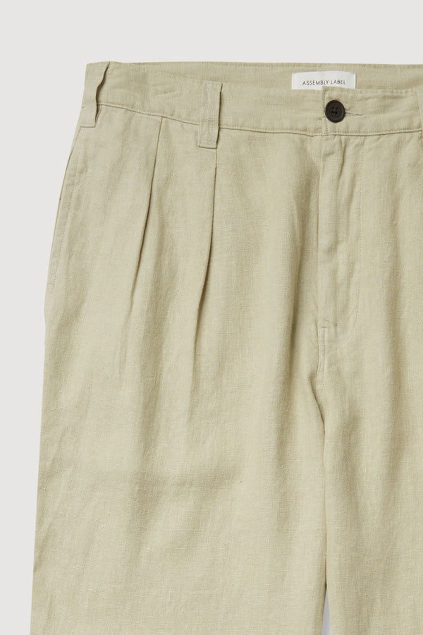 Miles Pleated Linen Chino