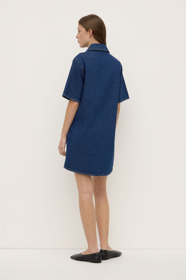 Re-Worn Neera Denim Mini Shirt Dress