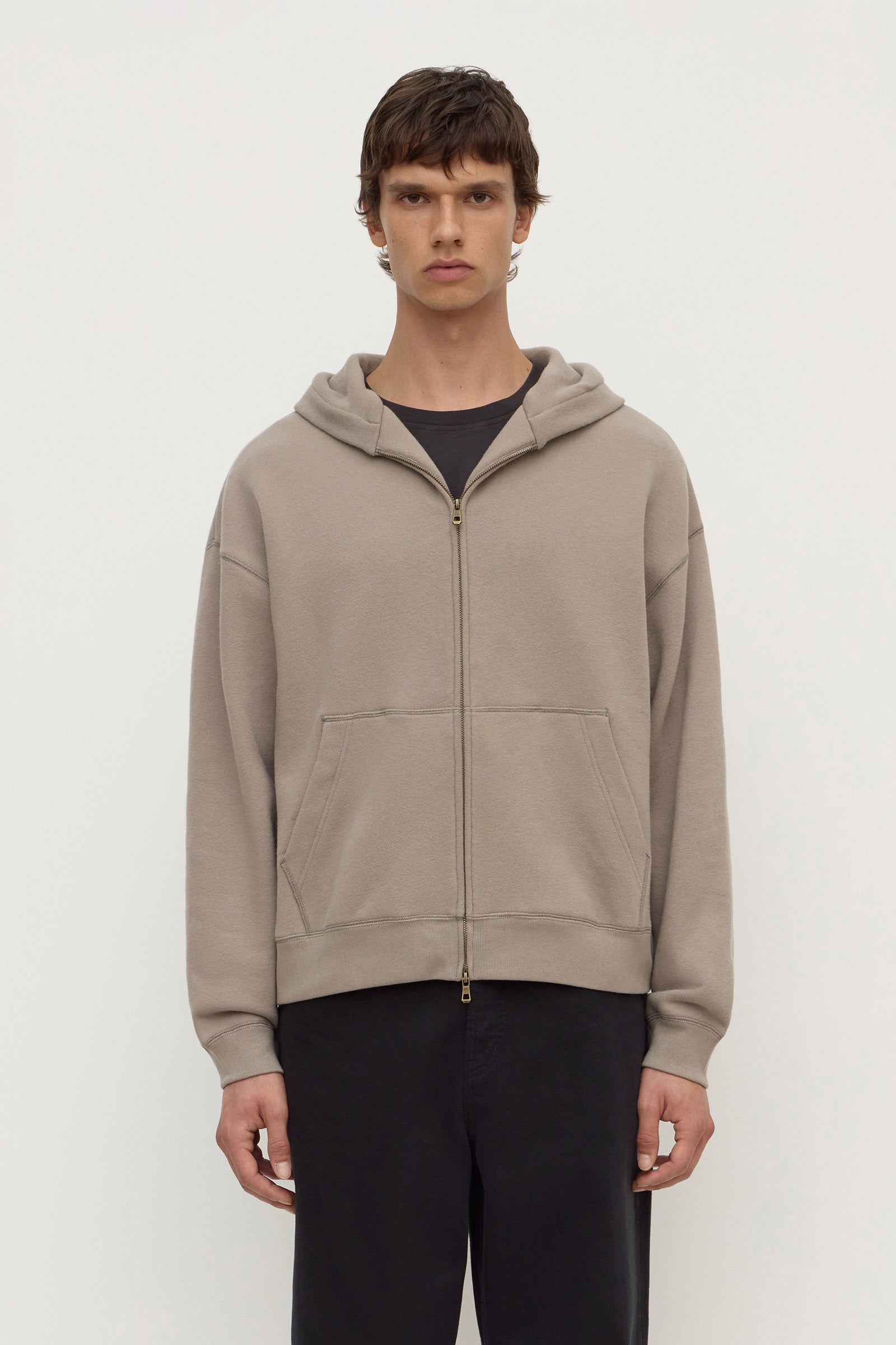 Mens Newport Fleece Zip Through Ash Grey | Assembly Label