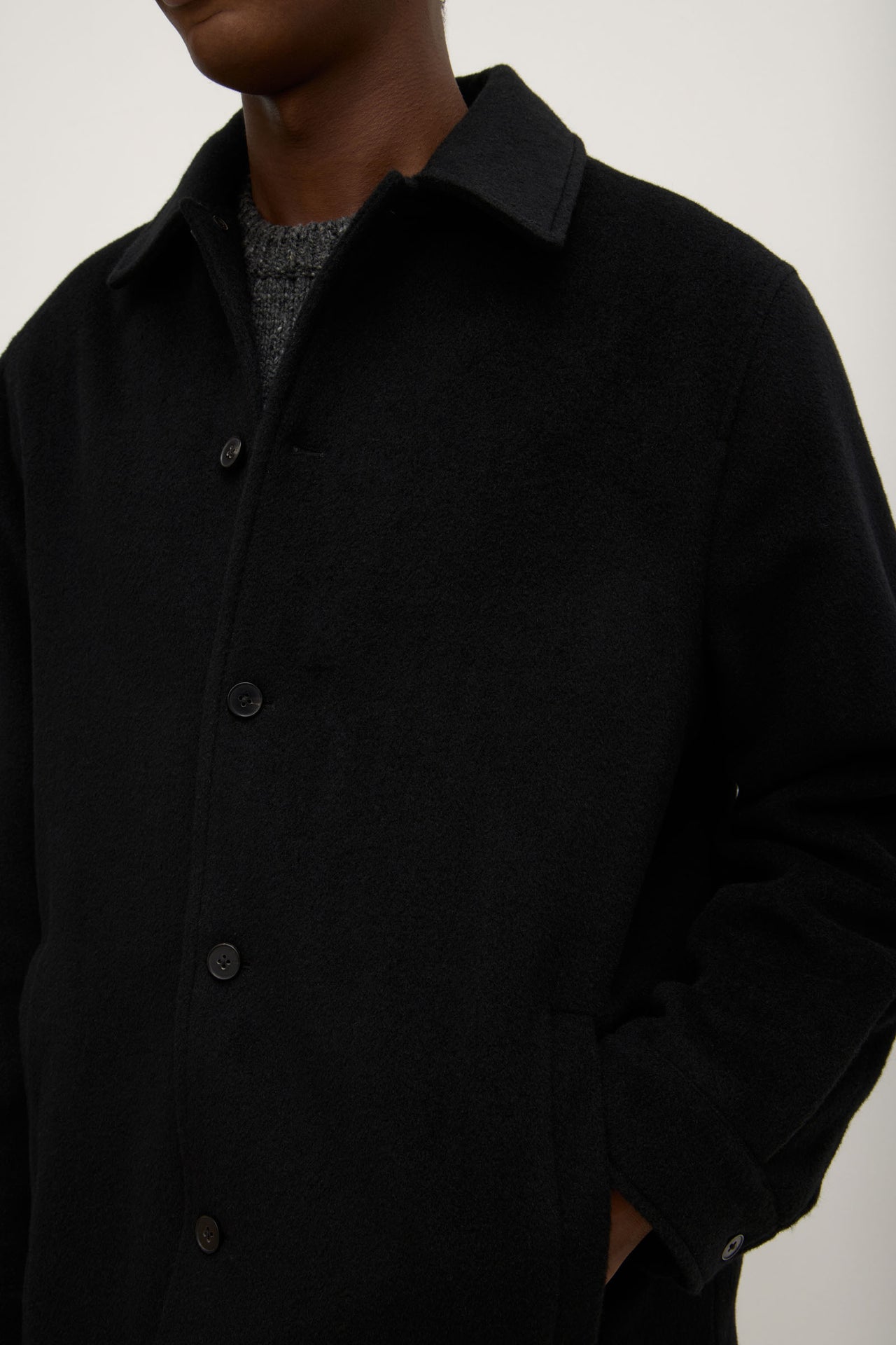Wool Jacket in Black