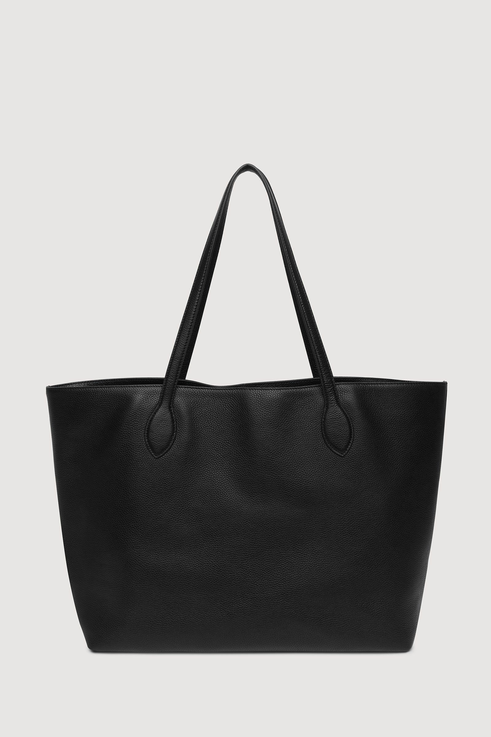 Olivia Leather Tote Bag Black Assembly Label - Main Image