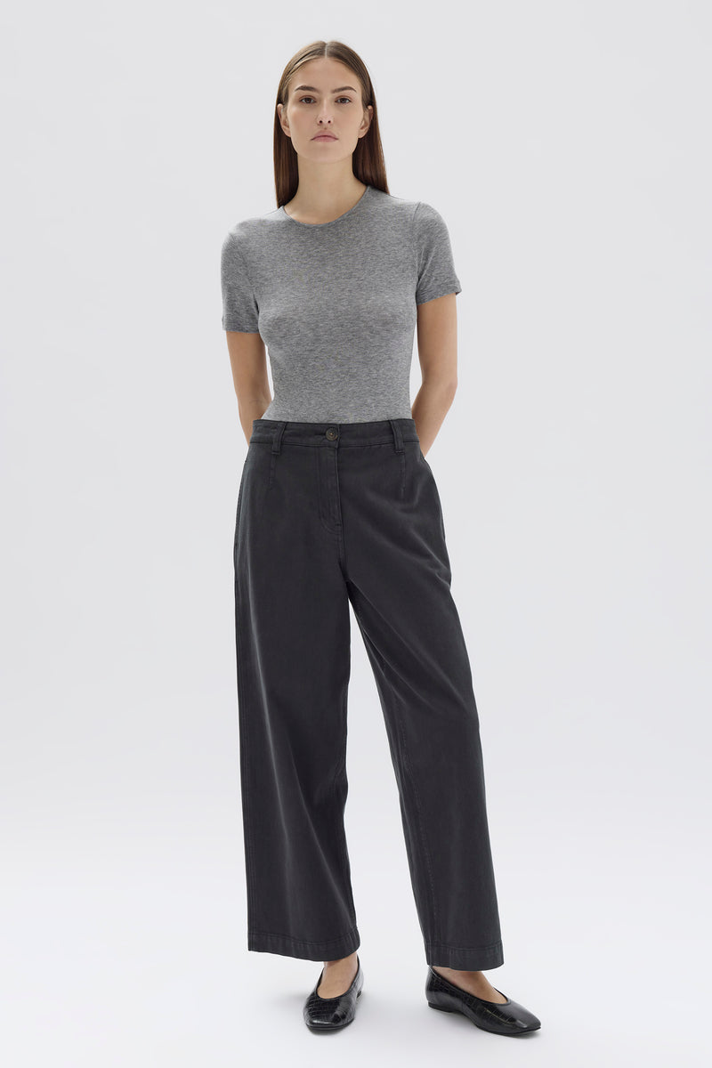 Womens Olivia Twill Pant Washed Black | Assembly Label