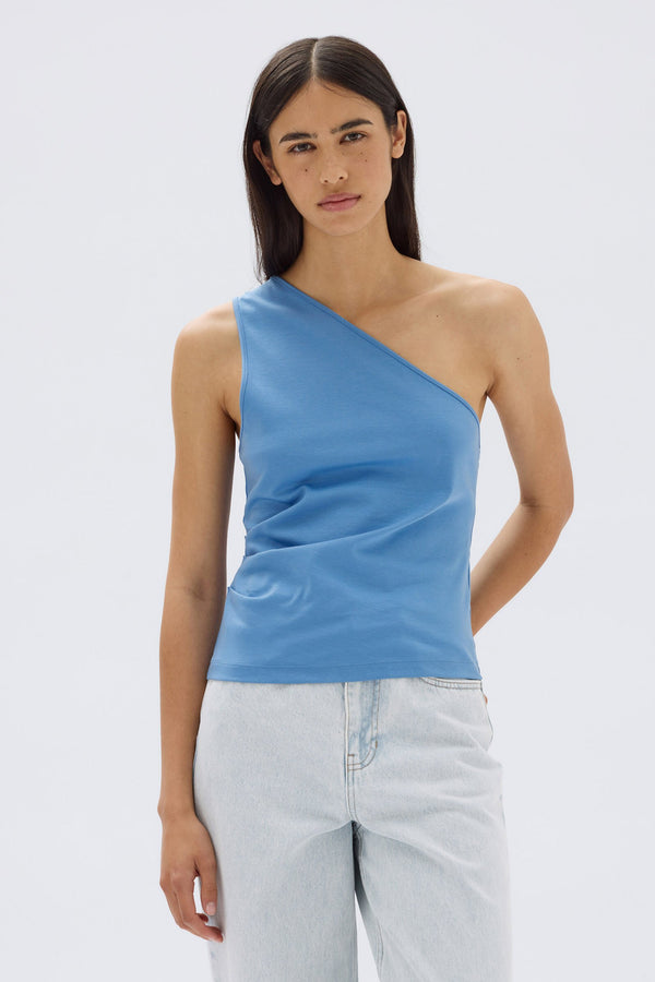 Womens Orchid Jersey One Shoulder Top Bahama Assembly Label