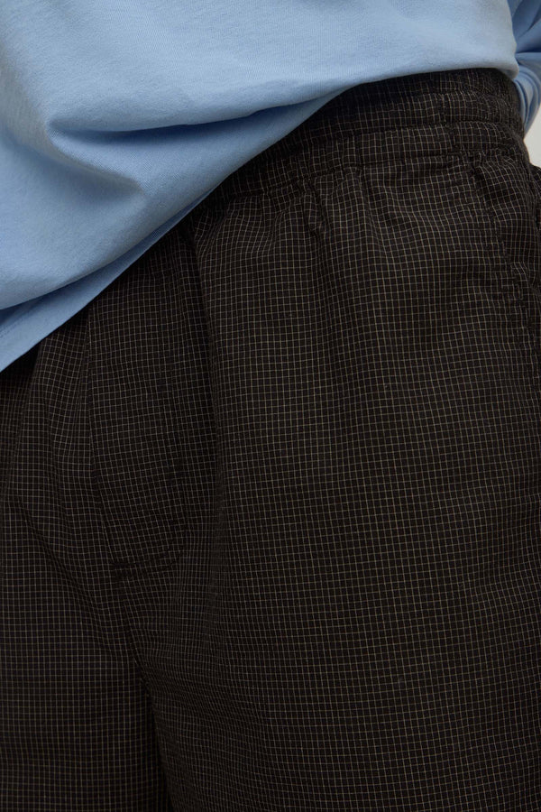 Otto_Japanese_Micro_Check_Short_Black_0686