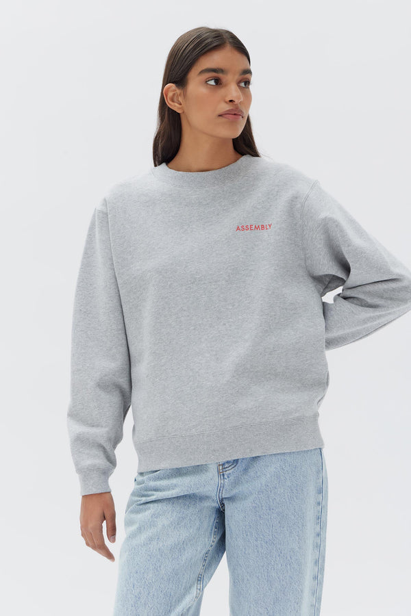 Womens Pax Logo Fleece Grey Marle Assembly Label