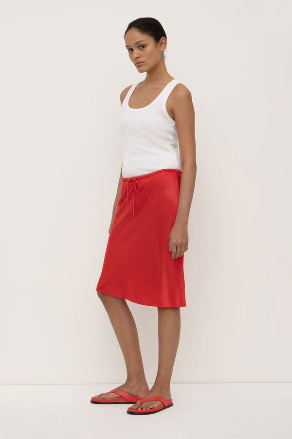 Pippa_Silk_Knee_Length_Skirt_Chilli_2064