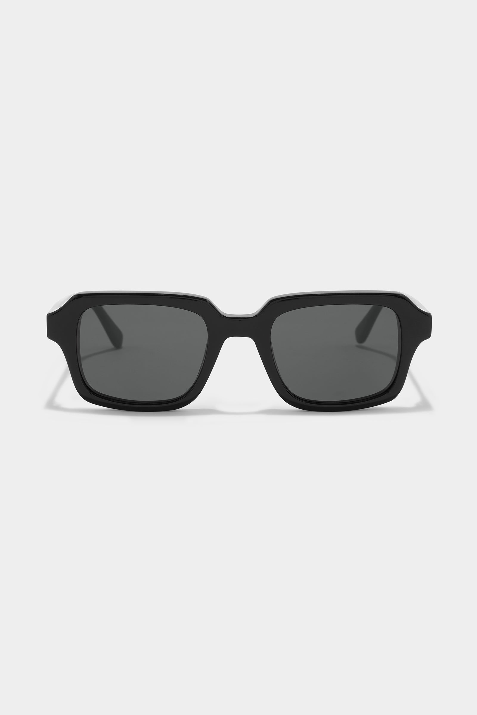 Unisex Retro Square Frame Black Assembly Label