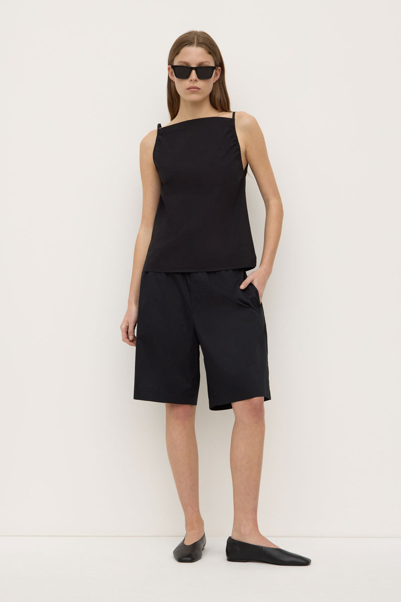 Cotton Poplin Short - Black