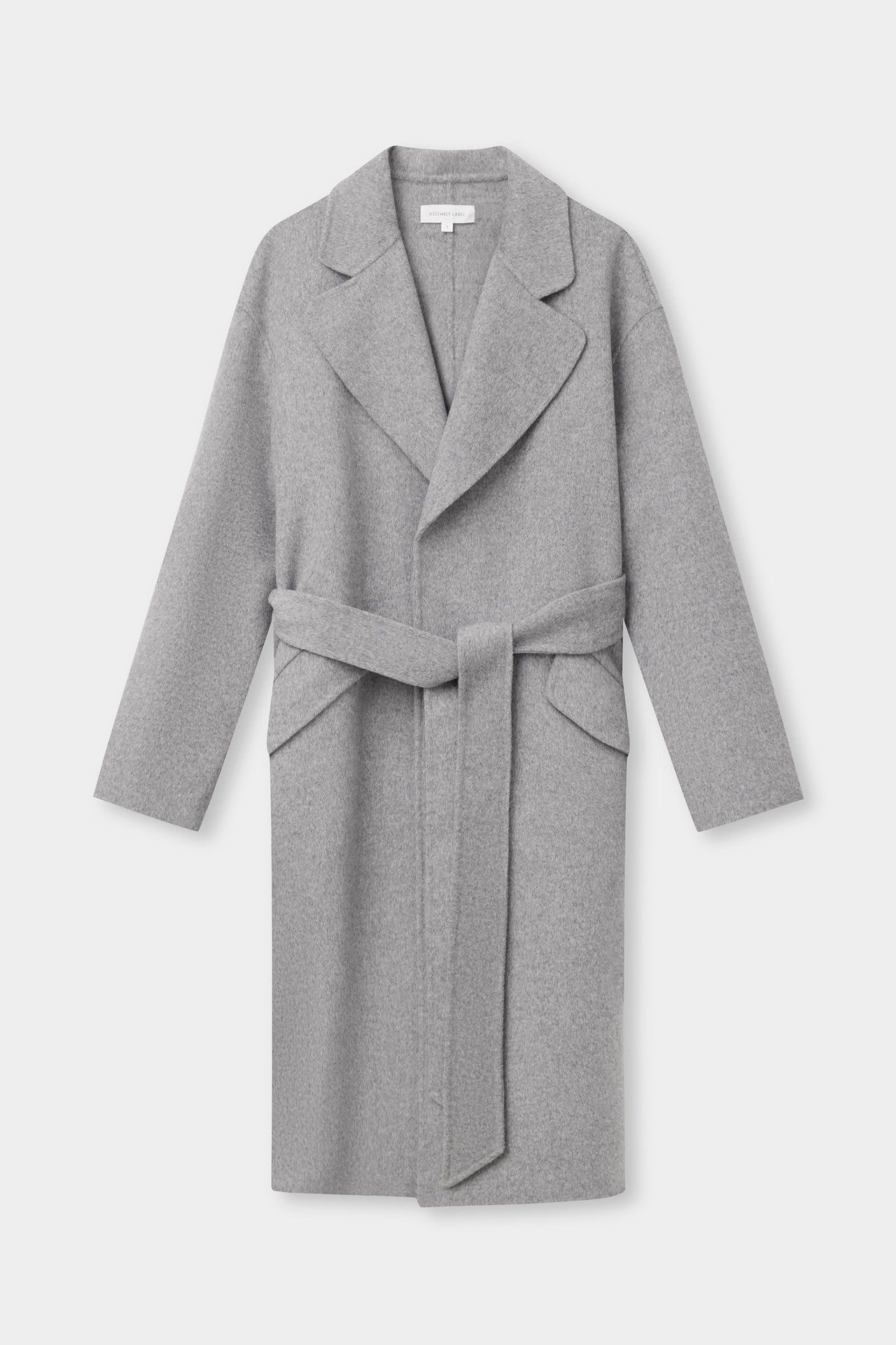 Womens Sadie Single Breasted Coat Grey Marle Assembly Label