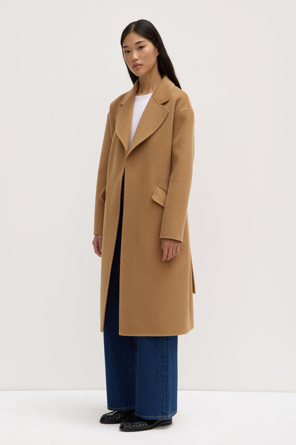 Womens Sadie Single Breasted Coat Camel Assembly Label
