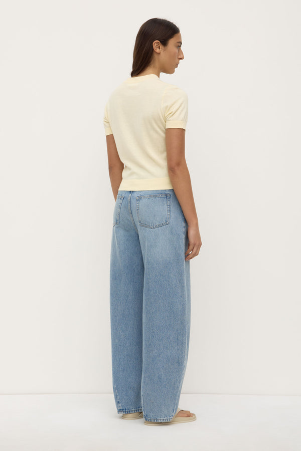Re-Worn Semra Cotton Cashmere Short Sleeve Cardigan