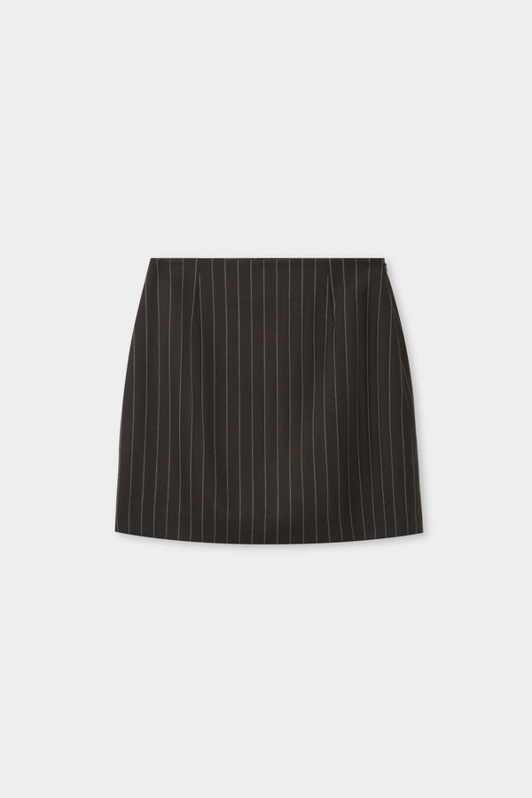 Sofia Wool Pinstripe Mini Skirt