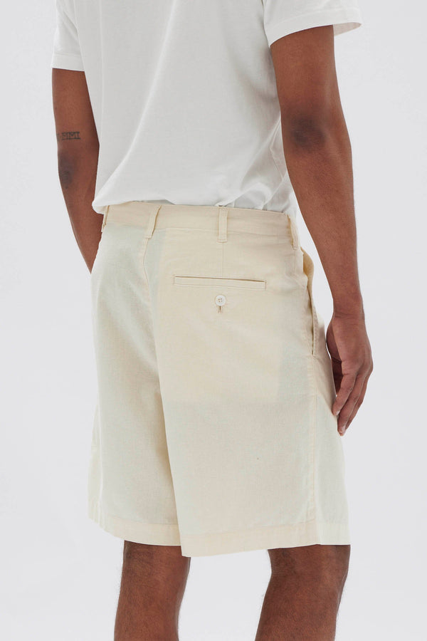 Stan Pleated Cotton Linen Short