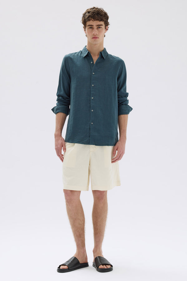 Stan Pleated Cotton Linen Short