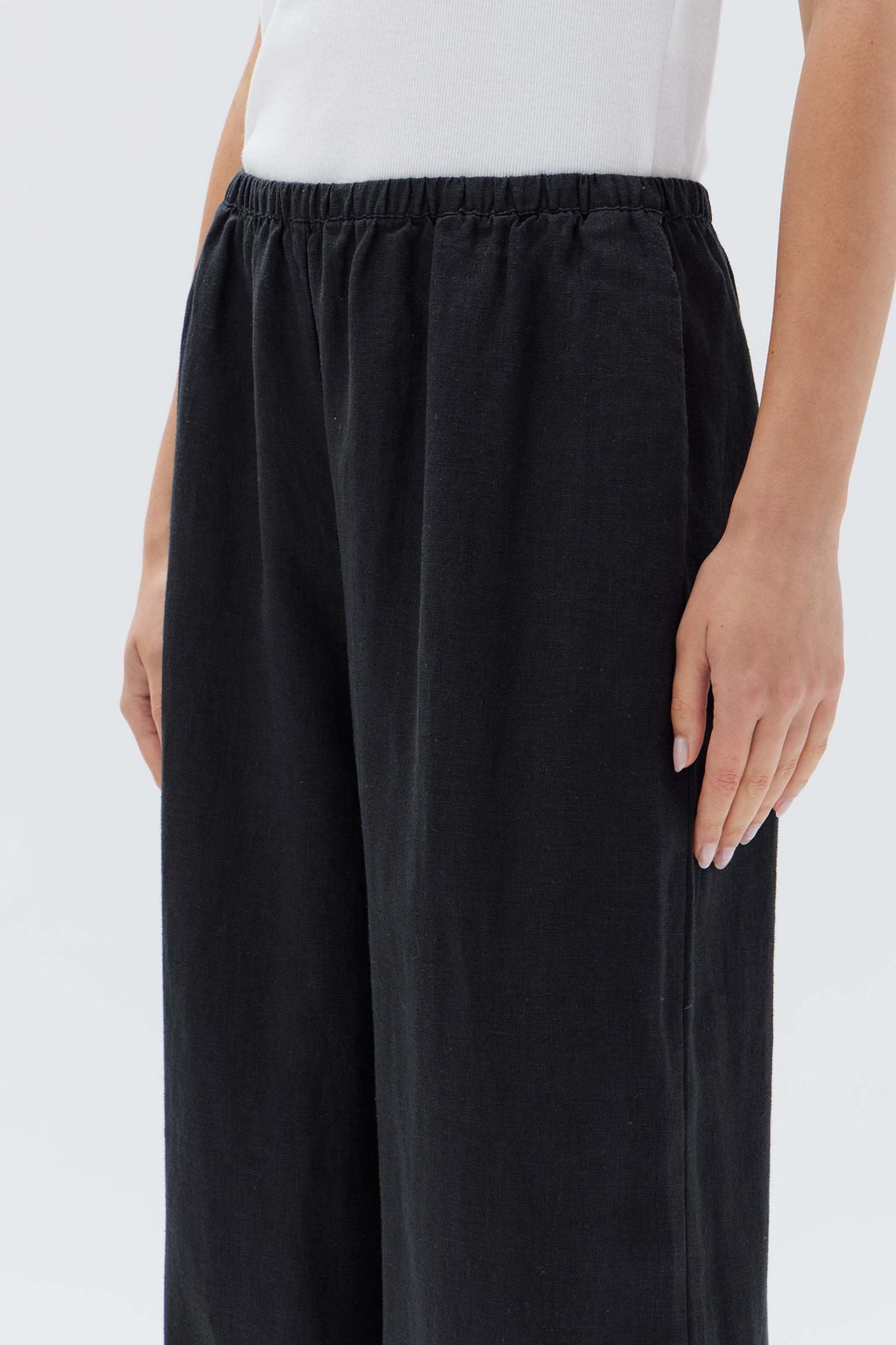 Womens Stella Linen Pant Black | Assembly Label