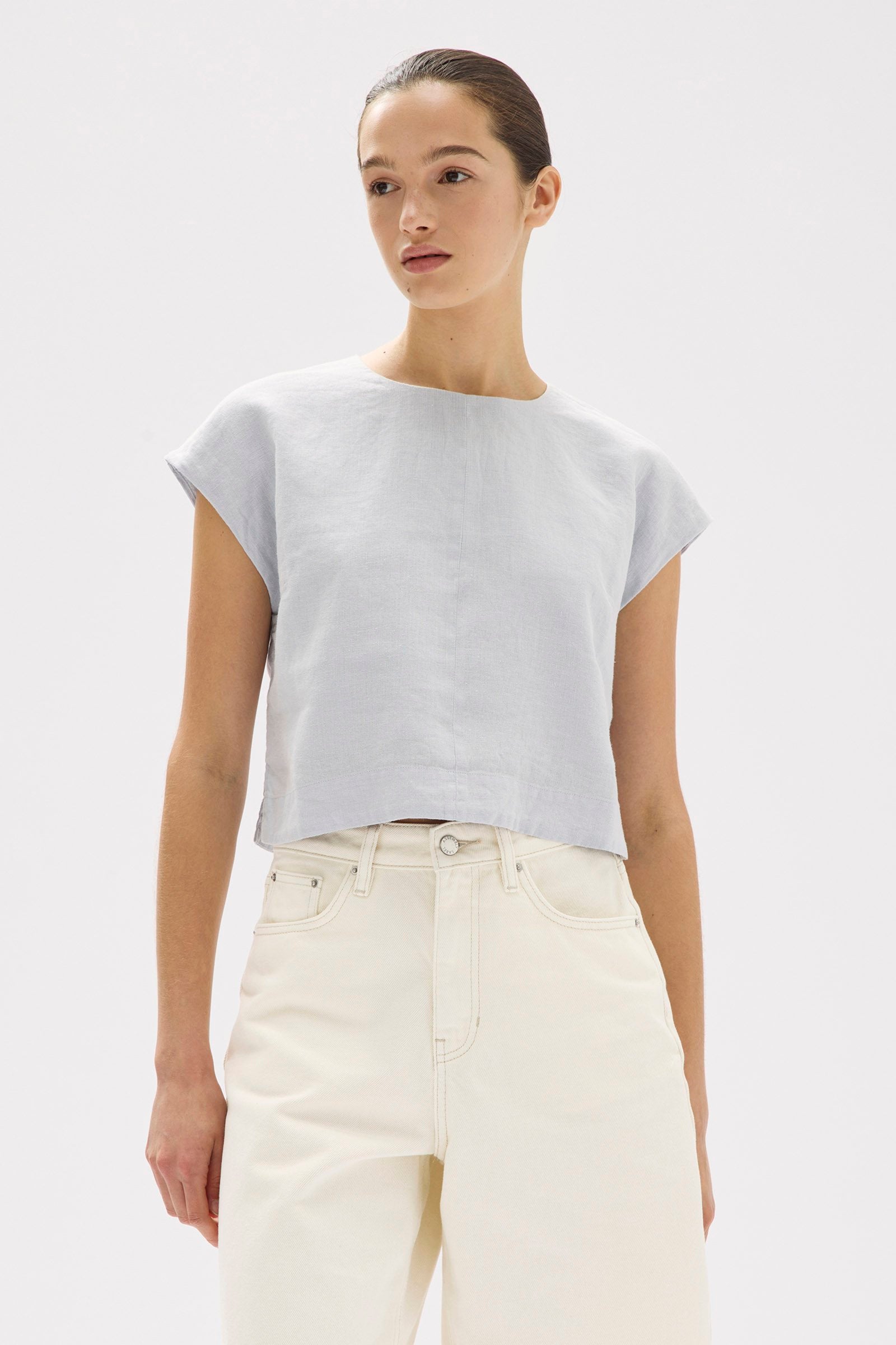 Two Way Bias Tunic - Linen Tank Top