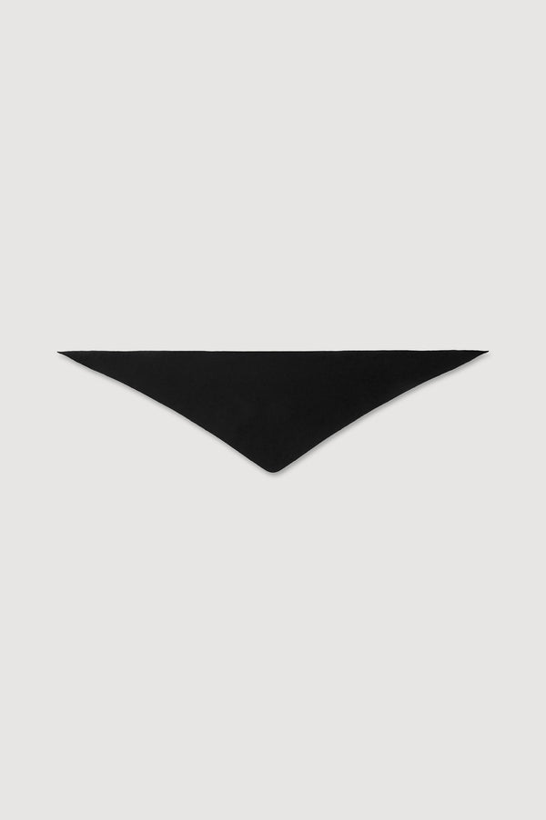 Triangular Cashmere Scarf Black-1