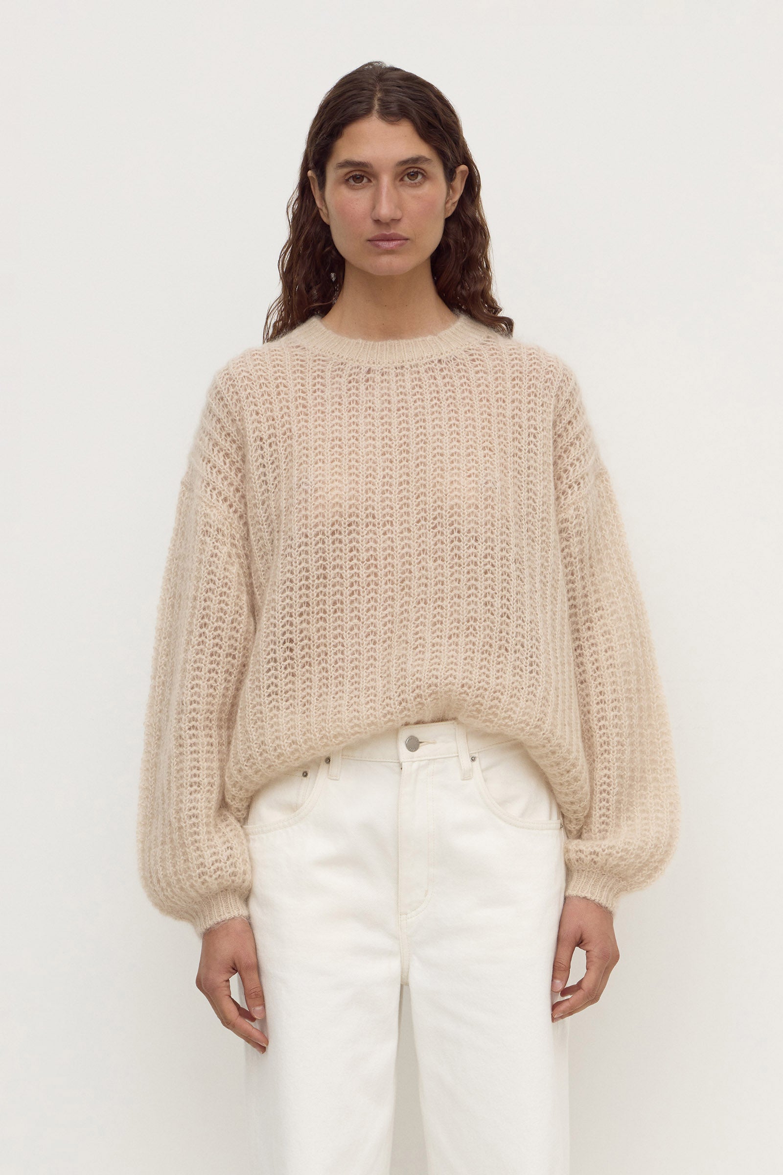 Womens Tulsa Mohair Knit Champagne | Assembly Label
