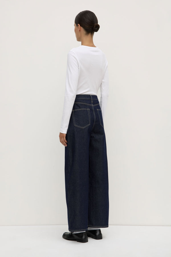 Re-Worn Womens Denim Wide Leg Jean